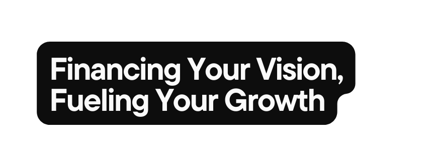 Financing Your Vision Fueling Your Growth